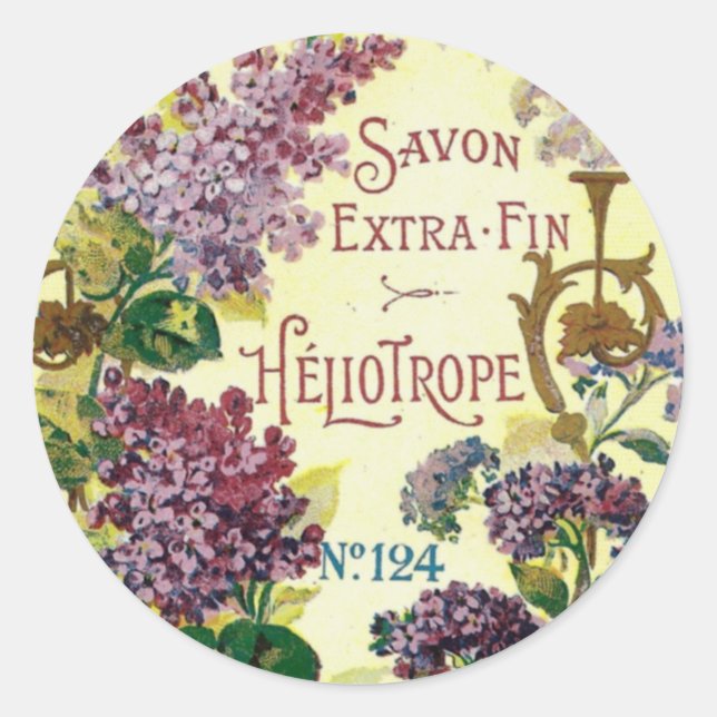 Heliotrope Savon Stickers Runt Klistermärke (Framsida)