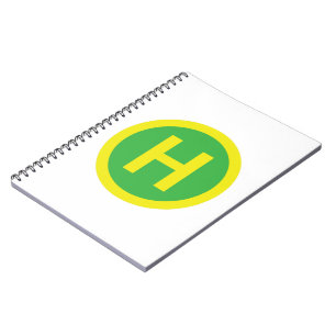 Helipad-tecken Anteckningsbok Med Spiral