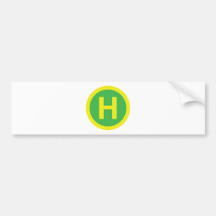 Helipad-tecken Bildekal