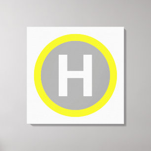 Helipad-tecken Canvastryck