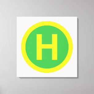 Helipad-tecken Canvastryck