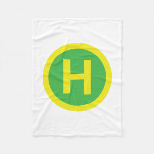Helipad-tecken Fleecefilt