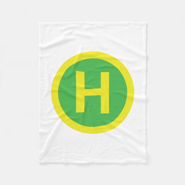 Helipad-tecken Fleecefilt (Framsidan)
