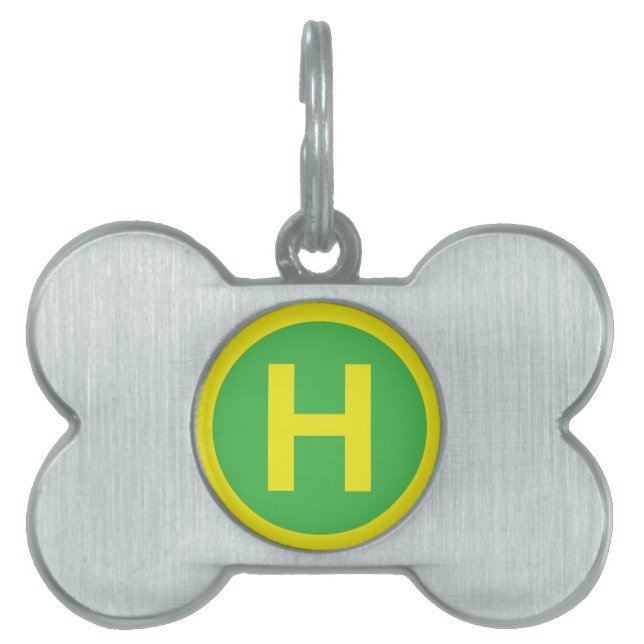 Helipad-tecken ID-bricka Husdjur (Framsidan)