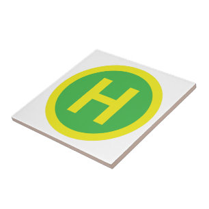 Helipad-tecken Kakelplatta