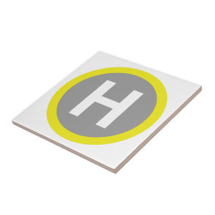 Helipad-tecken Kakelplatta