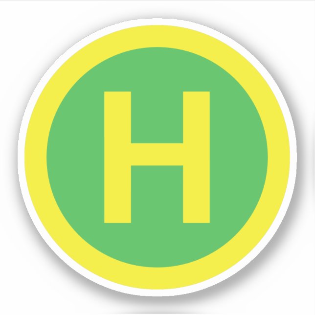 Helipad-tecken Klistermärken (Framsida)