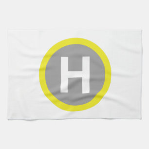 Helipad-tecken Kökshandduk