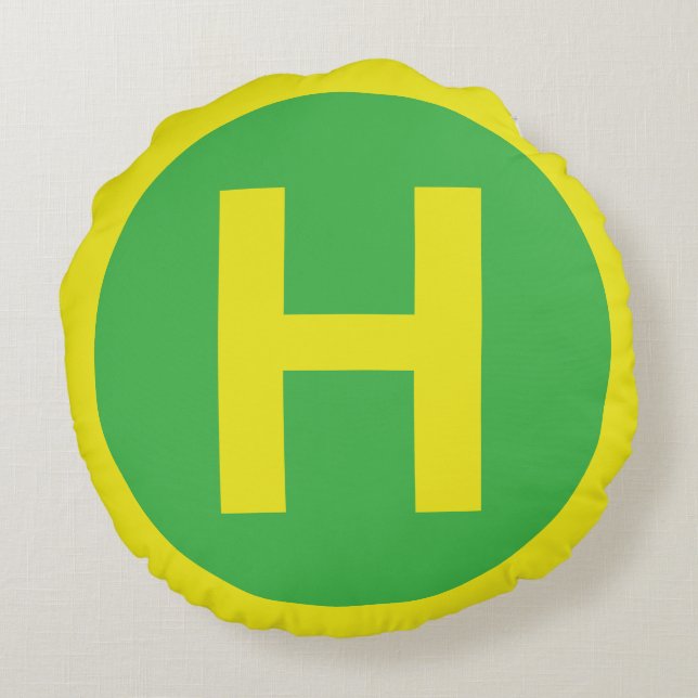 Helipad-tecken Rund Kudde (Baksidan)