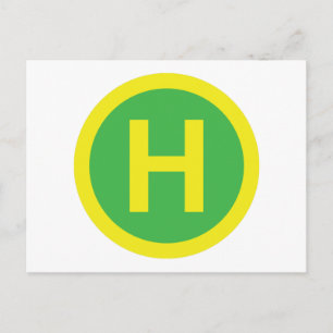 Helipad-tecken Vykort