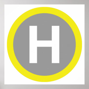 Helipaden undertecknar poster