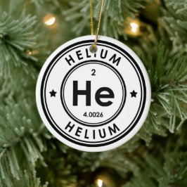 Helium Element Keramisk Ornament