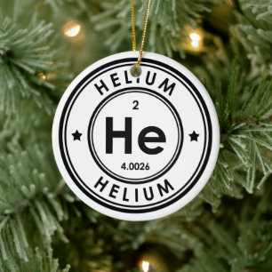 Helium Element Keramisk Ornament