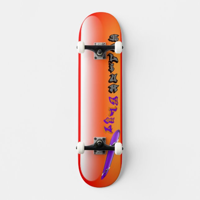 Helium Flip Orange Skateboard (Framsida)