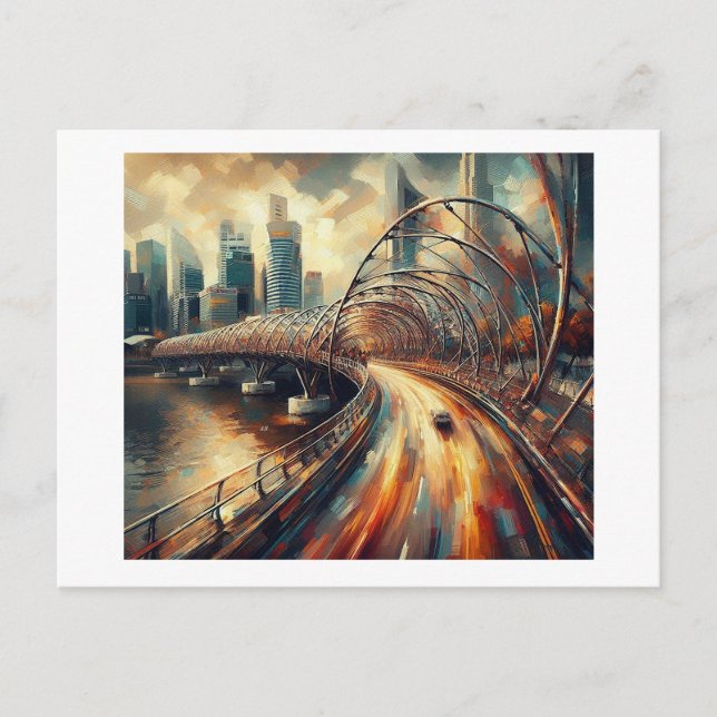 Helix Bridge Singapore Vykort (Framsida)