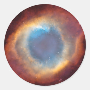 Helix Nebula by Hubble Runt Klistermärke