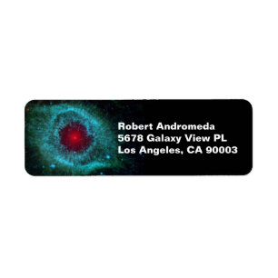 Helix Nebula eller NGC 7293 Planeten Nebula Adress Returadress Etikett