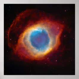 Helix Nebula eller NGC 7293 View with HST, ZGOA Poster