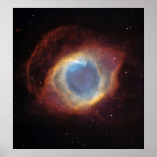 Helix Nebula: ett gasformigt hölje som pressas ut Poster