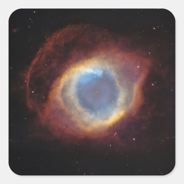 Helix Nebula Fyrkantigt Klistermärke (Framsida)