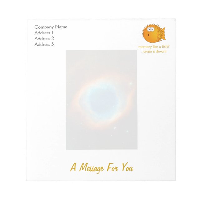 Helix Nebula, Galaxies och Stars Anteckningsblock (Framsida)