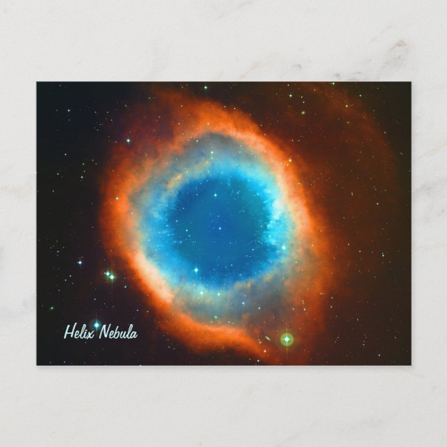 Helix Nebula, Galaxies och Stars Vykort (Framsida)