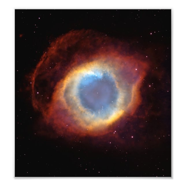 Helix Nebula (Hubble Telescope) Fototryck (Framsidan)