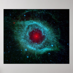 Helix Nebula Infraröd Poster