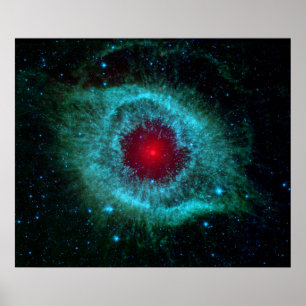 Helix Nebula Infraröd Spitzer Poster