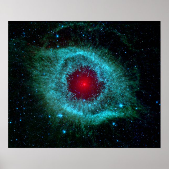 Helix Nebula InfrRED Spitzer Poster (Framsidan)
