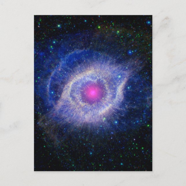 Helix Nebula NASA Lila Vykort (Framsida)