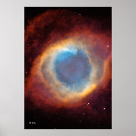 Helix Nebula NGC7293 - NASA Hubble Space Telescope Poster