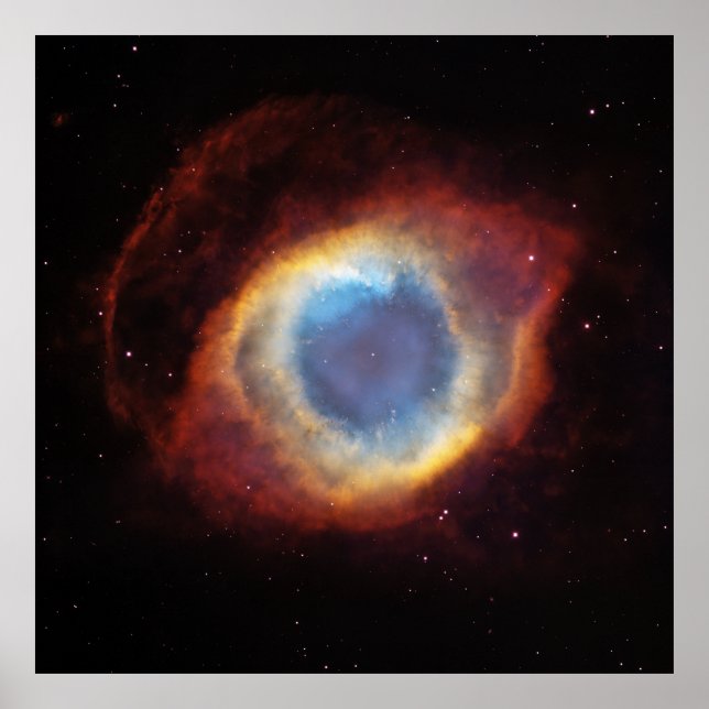Helix Nebula NGC 7293 Caldwell 63 Poster (Framsidan)