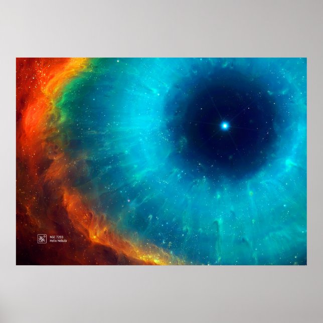 Helix Nebula, NGC 7293 - Poster (Framsidan)