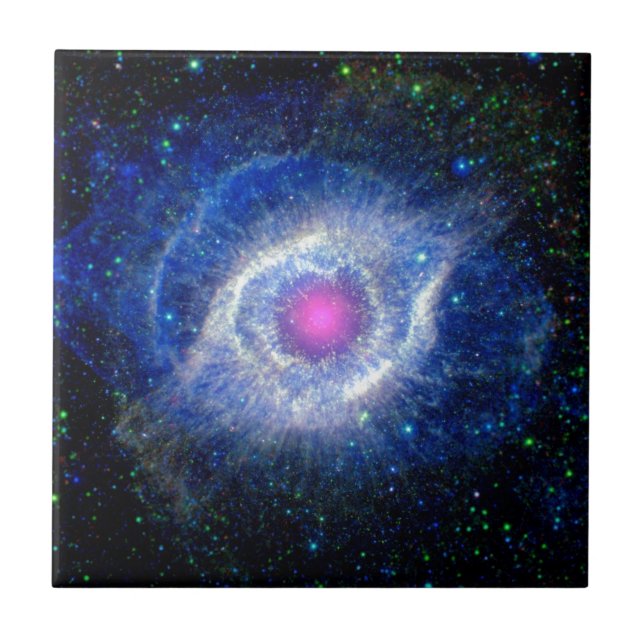 Helix Nebula Ultraviolet Öga i Guds rymdfoto Kakelplatta (Framsidan)