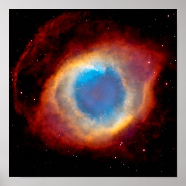 Helix planetariska nebulosan NGC 7293 - Guds öga Poster (Framsidan)