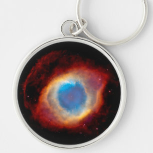 Helix planetariska nebulosan NGC 7293 - Guds öga Rund Silverfärgad Nyckelring