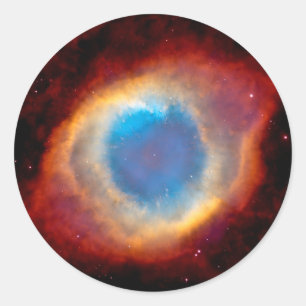 Helix planetariska nebulosan NGC 7293 - Guds öga Runt Klistermärke