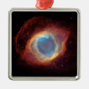 Helixnebulosa himmelsk foto julgransprydnad metall