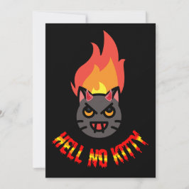 Hell No Kitty Hello Kitty Halloween Horror Design Inbjudningar