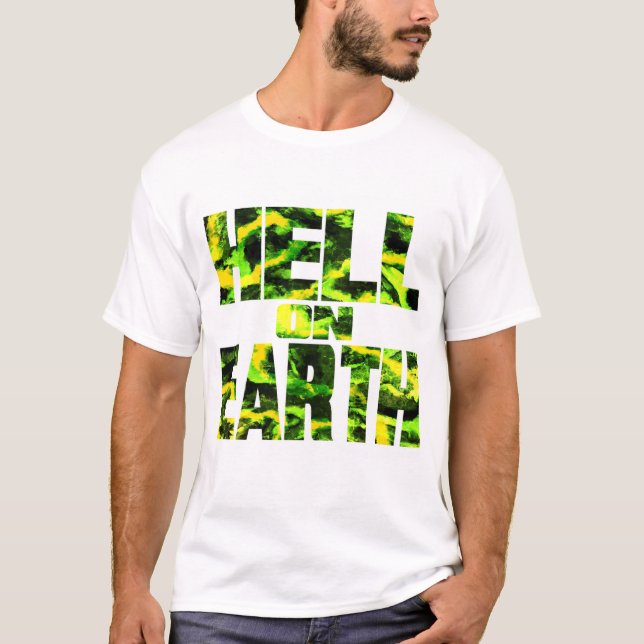 Hell on Earth T ( Toxic green ) Men's T-Shirt (Framsida)