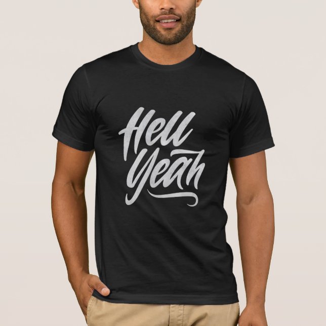 Hell yeah fet typografi T-Shirt 🤣 (Framsida)