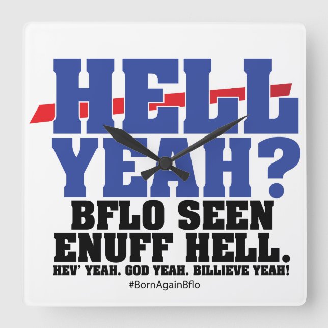 HELL YEAH? FYRKANTIG KLOCKA (Framsida)