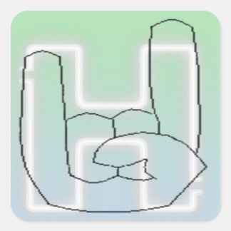 Hella Button Fyrkantigt Klistermärke