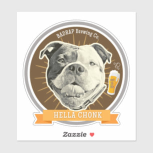 Hella Chonk Beer etikett Sticker Kärlek
