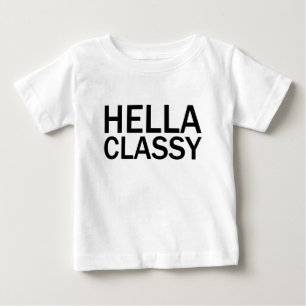 HELLA CLASSY Rolig Oändlig Stor Bokstav T-Shirt