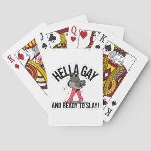 Hella Gay och Redo till Slay Funny LGBTQ Casinokort
