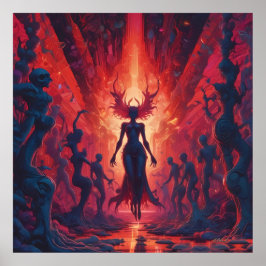 Hellacious Rave Sjö vid Fire - Ken Gage Poster