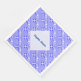 Hellas Greas Flagga Tiled Blue Personalization Pappersservett