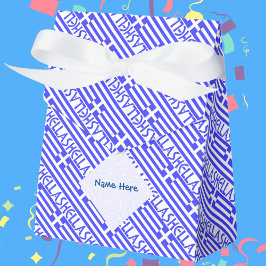 Hellas Greas Flagga Tiled Blue Personalization Presentaskar